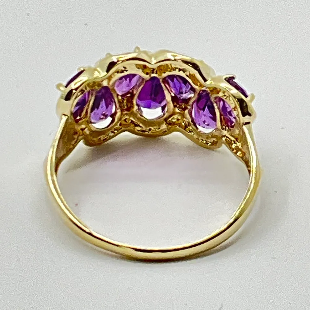 10k gold ring amethyst size 8” shops